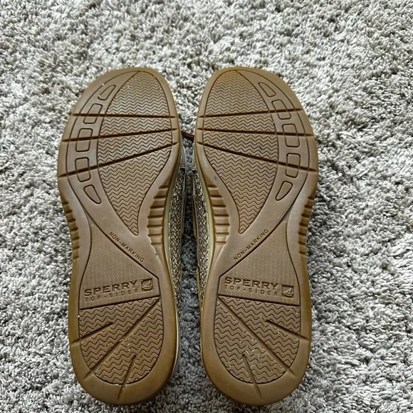 Sperrys Women’s 7 Angelfish Top Sider Gold sequins boat shoes - Picture 6 of 7